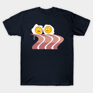 Funny fried eggs in bed T-Shirt